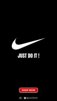 Black Gradien Store Online Just Do It Special Promk Reel Instagram template