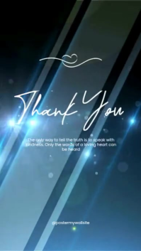 Black Gradien Thank You Greeting Reel Instagram template