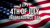 Black Gradient 4th Of July Independence Day V Digitale display (16:9) template