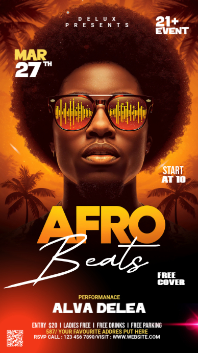 Copy of Black Gradient Afro Beats Event Instagram Story | PosterMyWall