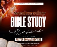 Black Gradient Bible Study Event Medium Rectangle Mellemstort rektangel template