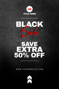 Black Gradient Black Friday  Poster template