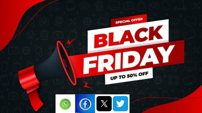 Black Gradient Black Friday Presentation (16:9) template