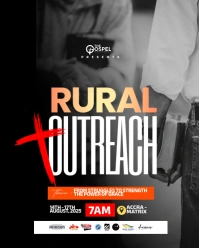 Black Gradient Church Flyer  Instagram Portrait template