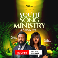 Black Youth Song Ministry Event Post Instagram Template
