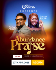 Black Religious Praise Event Instagram Portrait Template