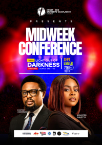 黑色 Midweek Conference A5 Template
