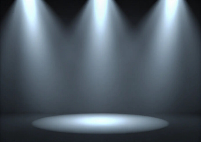 Black Gradient Dark Stage With Spotlight A4 template