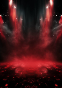 Black Gradient Dramatic Neon Party Stage Spotlight A4 template