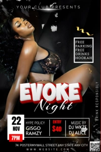 Black Gradient Evoke Party  Pinterest Graphic template