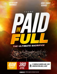 Black Gradient Good Friday Service Flyer Video template