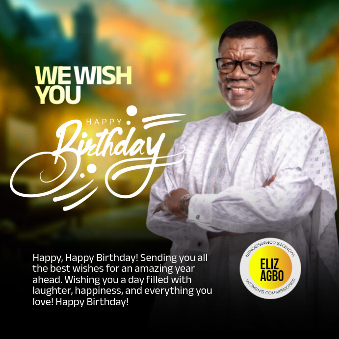 Black Gradient Happy Birthday Flyer  Instagram Post template