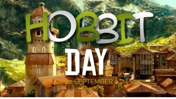 Black Gradient Hobbit Day  Digital Display (1 template