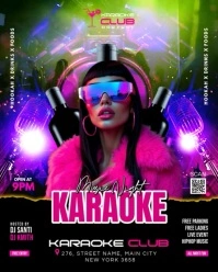 Black Gradient  Karaoke And Ladies Night Party Instagram Portrait template