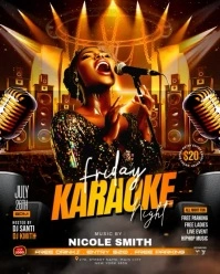 Black Gradient Karaoke And Ladies Night Party Instagram  Instagram Portrait Instagram Portrait template