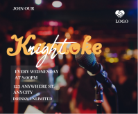 Black Gradient Karaoke Night Medium Rectangle Średni prostokąt template