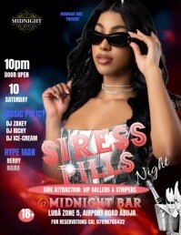 Black Gradient Ladies Night Out Flyer (us Letter) template