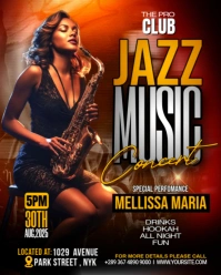 Black Gradient Live Music Concert Ad Instagram Portrait template