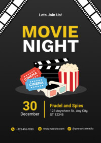 Hitam Movie Night Event A2 Template