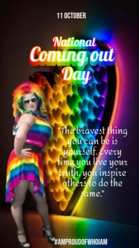 Black Gradient National Coming Out Day Instagram Story template