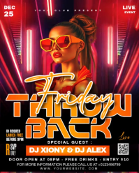 Black Gradient Night Party Instagram Portrait template