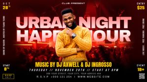 Black Gradient Nightclub Flyer Twitter Post Wpis na Twittera template