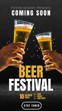 Black Gradient Oktober Beer Festival Whatsapp template