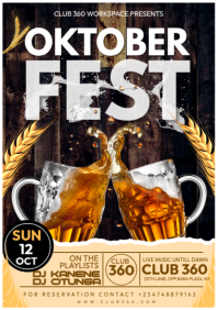 Black Gradient Oktoberfest Template A4