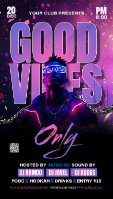 Black Gradient Party Flyer Business Card Visitkort template