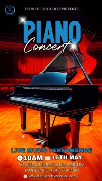 Black Gradient Piano Concert Instagram Story Instagram-Story template