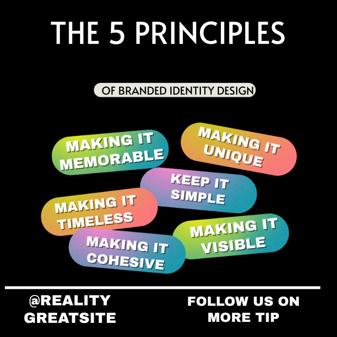 Black Gradient Principles Of Identifying A De Instagram Post template