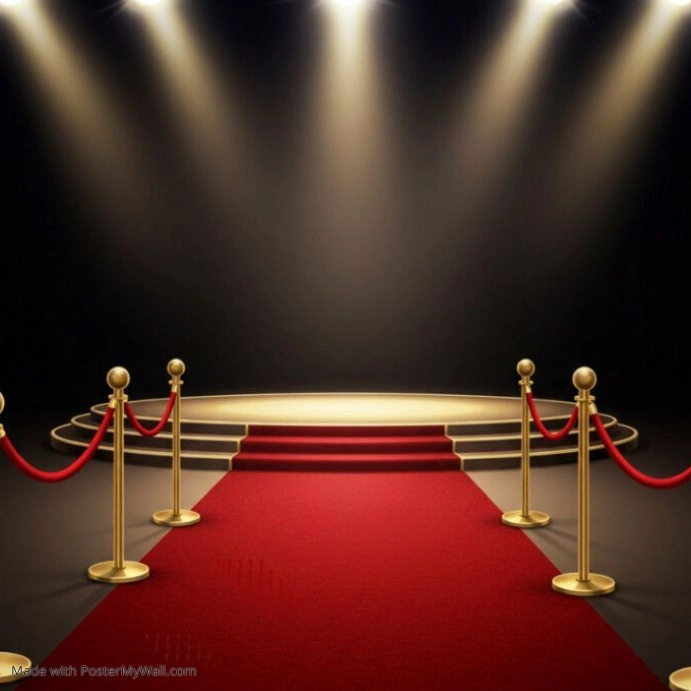 Vip Stage Layout Black Gradient Red Carpet Vip Stage With Spotlights Instagram Post ...
