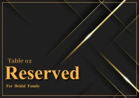 Black Gradient Reserved  Postcard template