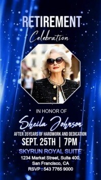 Black Gradient Retirement Celebration  Instagram Story template