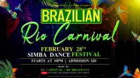Black Gradient Rio Carnival Twitter Post template