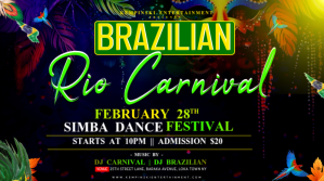 Black Gradient Rio Carnival Twitter Post Twitter-opslag template