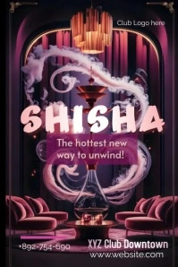 Black Gradient Shisha New Way To Unwind Poste Poster template