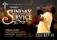 Noir Sunday Church Service A2 Template