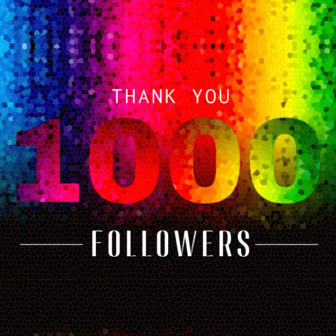Copy of Black Gradient Thank You Followers Instagram | PosterMyWall