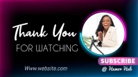 Black Gradient Thank You  Youtube Thumbnail template