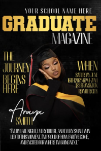 Black Graduation Announcement Poster Video template