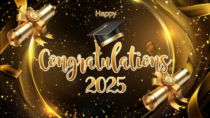 Copy of Black Graduation Card Presentation (16:9) | PosterMyWall