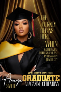 Black Graduation Ceremony Poster Video template