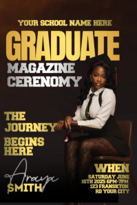 Black Graduation Ceremony Poster Video template