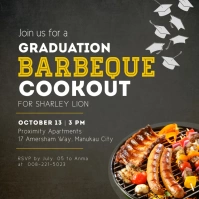 Black Graduation Cookout Instagram post template