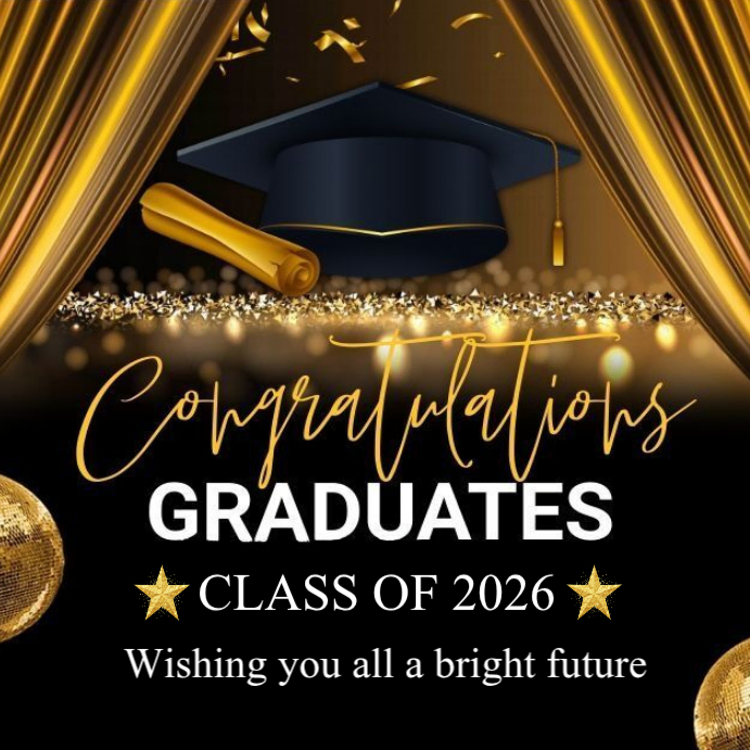 Black Graduation Instagram Ad Template | PosterMyWall