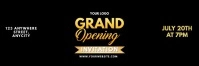Black  Grand Opening Tajuk Twitter template