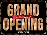 Black Grand Opening Video Yard Sign template