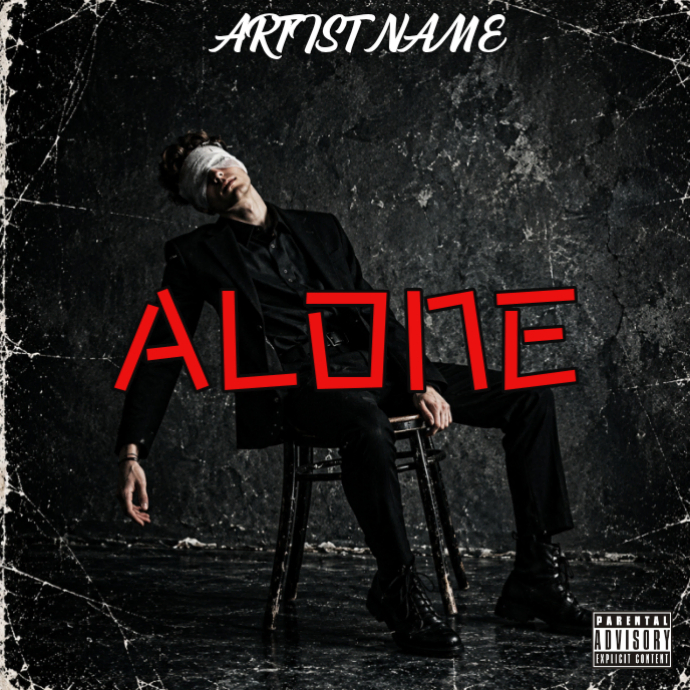 Black Grunge Album Cover Album Cover Template | PosterMyWall