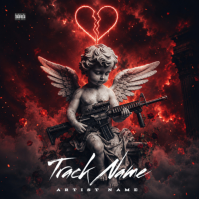 Черный Music Album Cover Copertina album Template